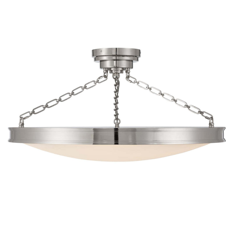 Golden 1700-30SF PN-EG LED Semi-Flush Mount, Polished Nickel