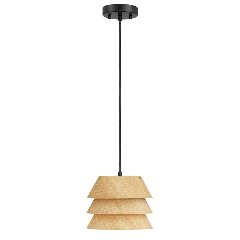 Golden 3990-9 LWA One Light Pendant, Light Walnut