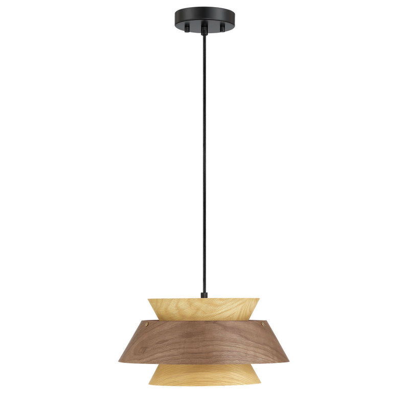 Golden 3990-913 DWA-LWA One Light Pendant, Dark Walnut-Light Walnut