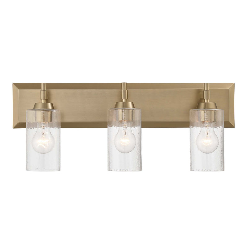 Golden 5189-BA3 BCB-HWG Three Light Vanity, Brushed Champagne Brass