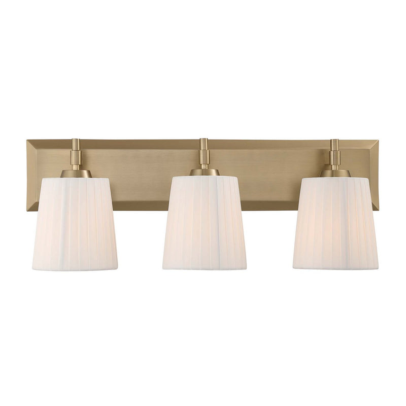 Golden 5189-BA3 BCB-PLT Three Light Vanity, Brushed Champagne Brass