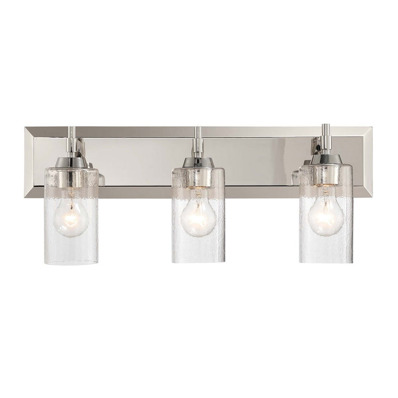 Golden 5189-BA3 PN-HWG Three Light Vanity, Polished Nickel