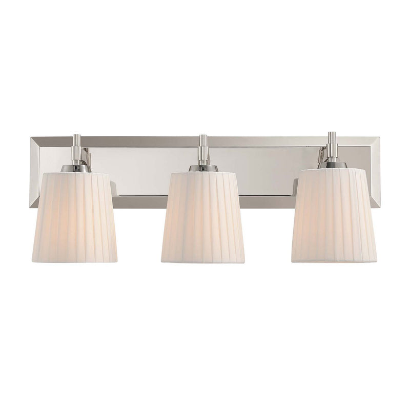 Golden 5189-BA3 PN-PLT Three Light Vanity, Polished Nickel