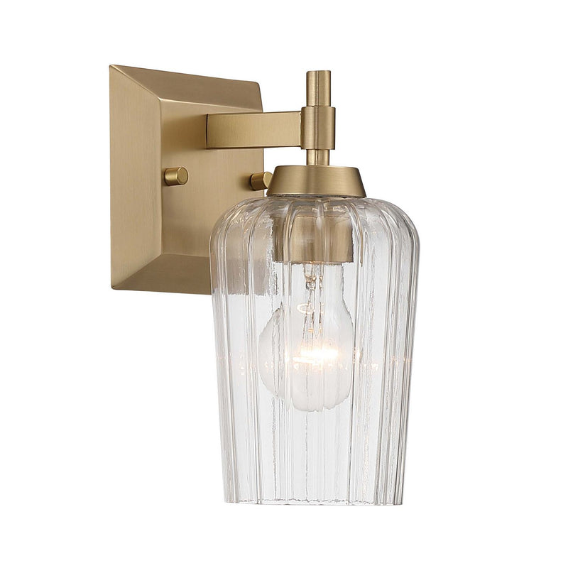 Golden 5189-WSC BCB-FLT One Light Wall Sconce Vanity, Brushed Champagne Brass
