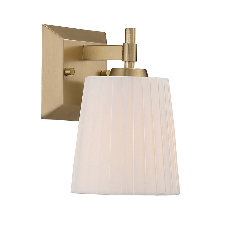 Golden 5189-WSC BCB-PLT One Light Wall Sconce Vanity, Brushed Champagne Brass