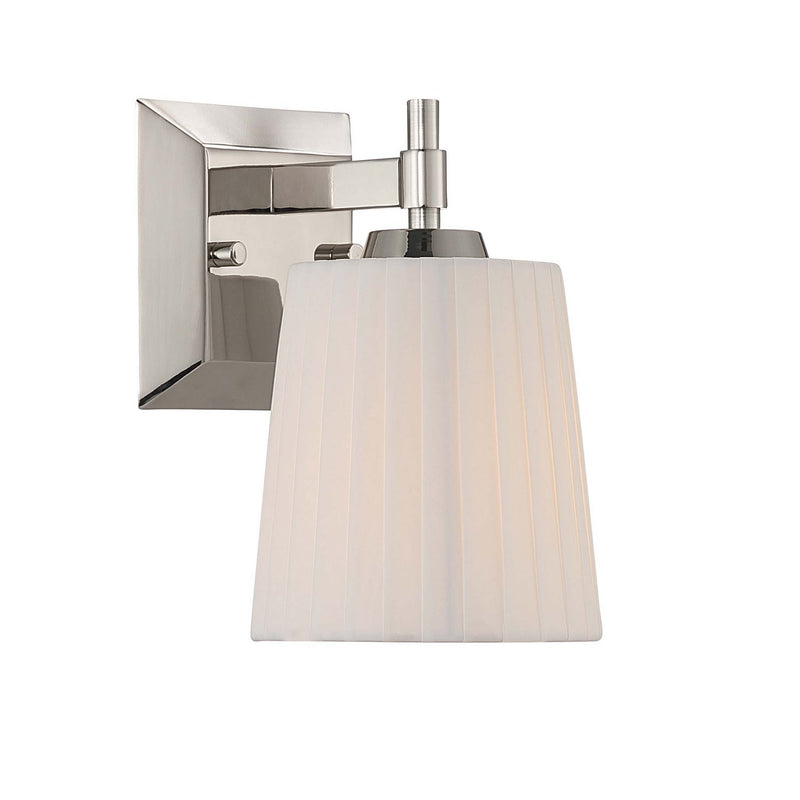 Golden 5189-WSC PN-PLT One Light Wall Sconce Vanity, Polished Nickel