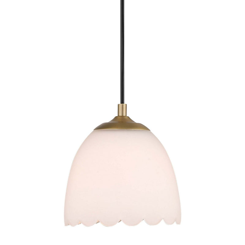 Golden 6954-M1L BCB-OP One Light Pendant, Brushed Champagne Brass