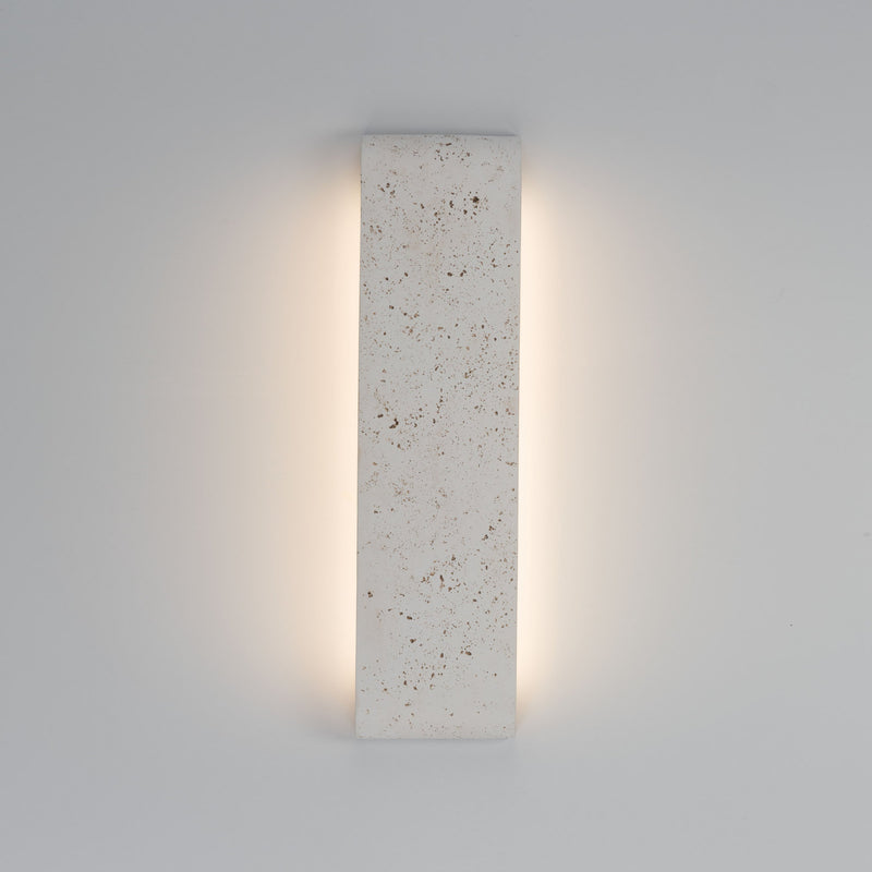 Golden 7280-OWL24 WT LED Outdoor Wall Mount, White Travertine