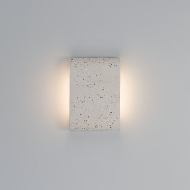 Golden 7280-OWL9 WT LED Outdoor Wall Mount, White Travertine