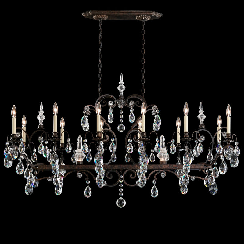 Schonbek 3796N-22R 14 Light Chandelier, Heirloom Gold
