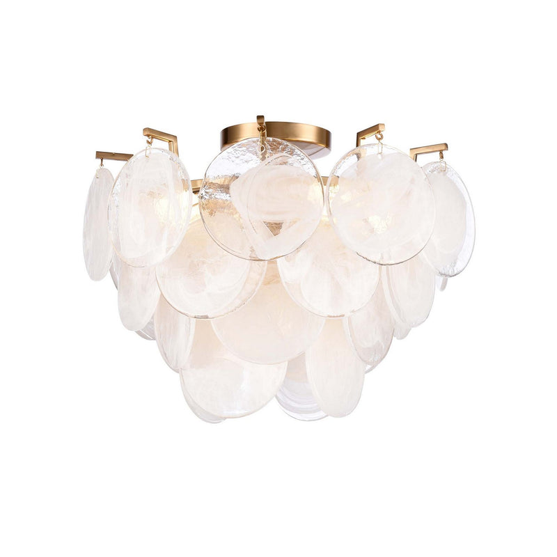 Terracotta Designs F21123-5BR Three Light Flushmount, Warm Brass