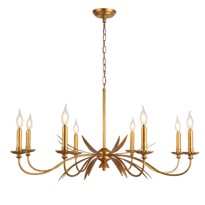 Terracotta Designs H26105-40 Eight Light Chandelier, Gold leaf
