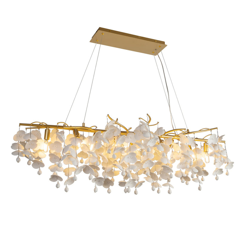 Terracotta Designs H26120L-48 Nine Light Linear Chandelier, Siena Gold
