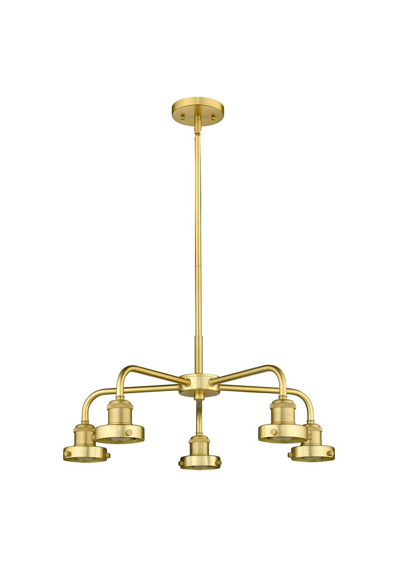 Innovations 916-5CR-SG Five Light Chandelier, Satin Gold