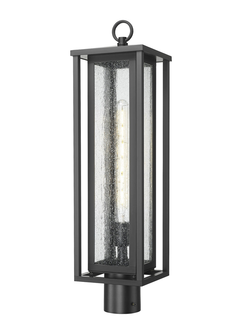 Innovations 9950-1PLT-BK-25-SDY One Light Outdoor Post Lantern, Matte Black