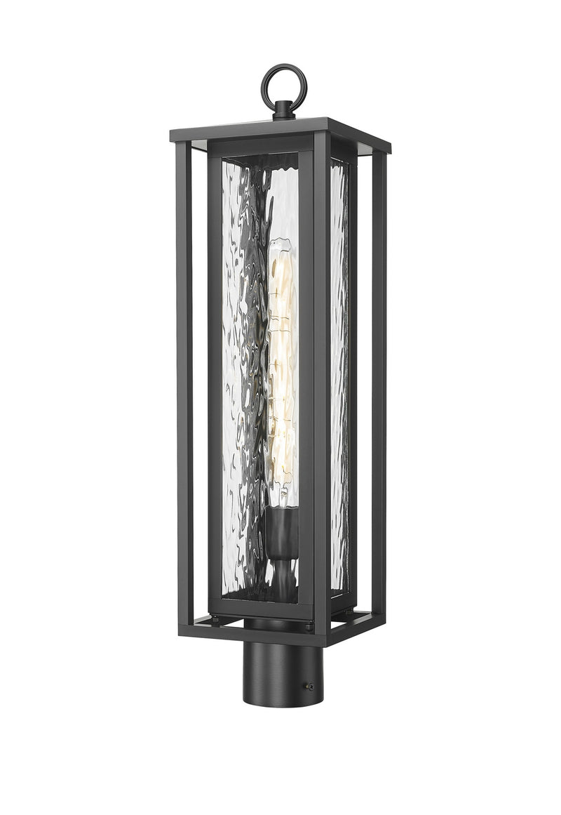 Innovations 9950-1PLT-BK-25-WG One Light Outdoor Post Lantern, Matte Black