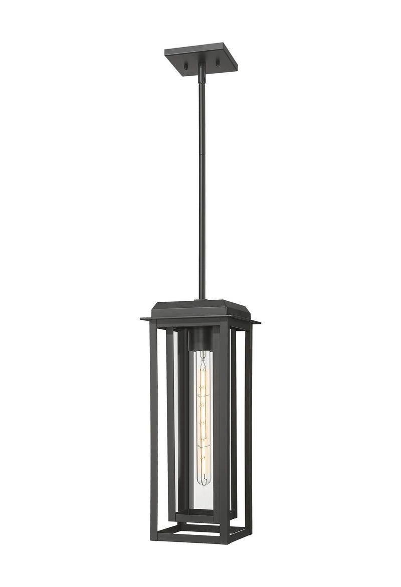 Innovations 9951-1H-BK-19-CG-BK-CL One Light Pendant, Matte Black