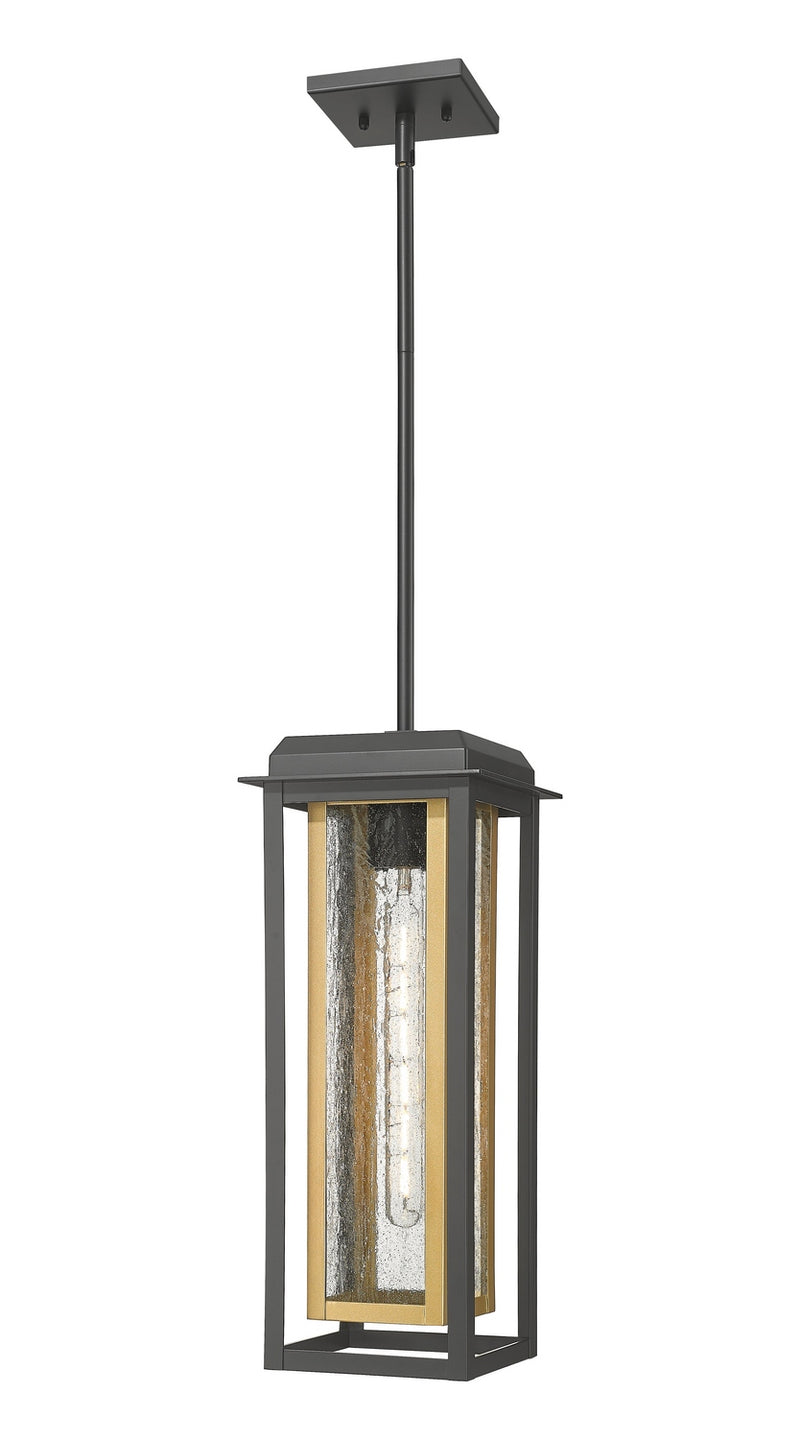 Innovations 9951-1H-BK-19-CG-BR-SDY One Light Pendant, Matte Black