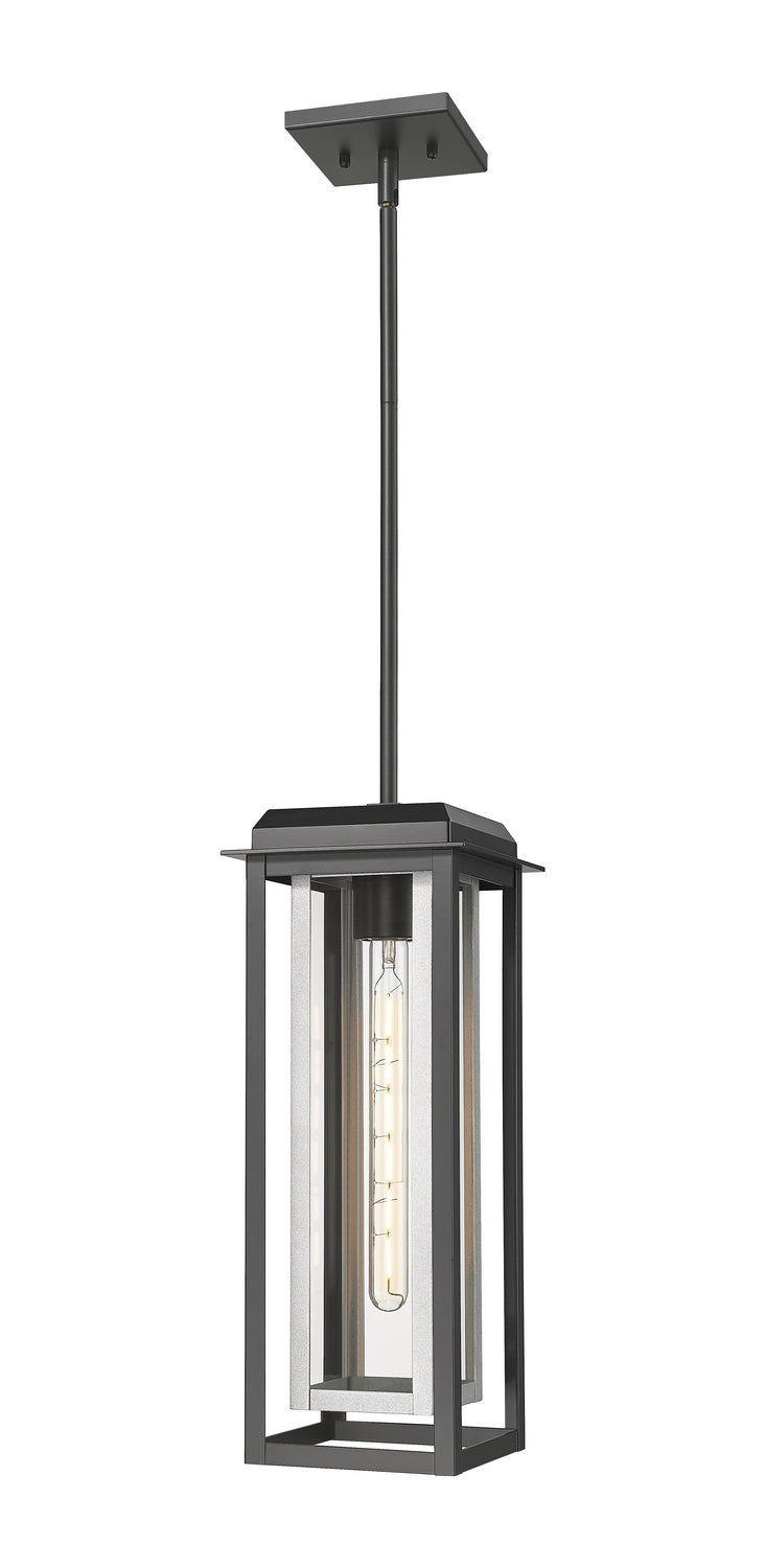 Innovations 9951-1H-BK-19-CG-SV-CL One Light Pendant, Matte Black