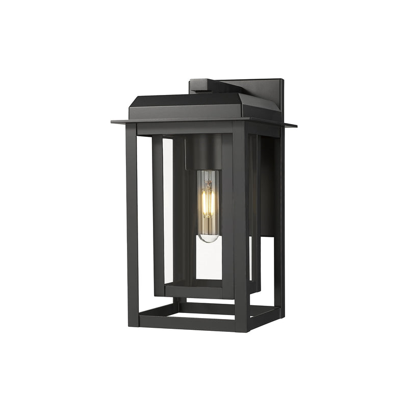 Innovations 9951-1W-BK-13-CG-BK-CL One Light Wall Sconce, Matte Black