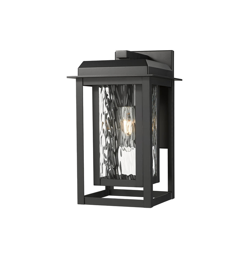Innovations 9951-1W-BK-13-CG-BK-WG One Light Wall Sconce, Matte Black
