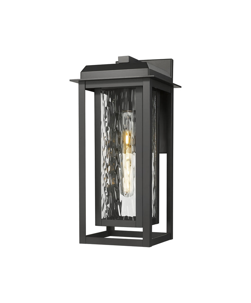 Innovations 9951-1W-BK-16-CG-BK-WG One Light Wall Sconce, Matte Black