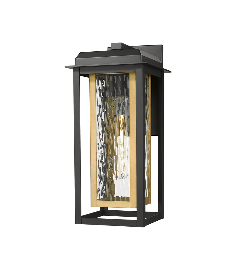Innovations 9951-1W-BK-16-CG-BR-WG One Light Wall Sconce, Matte Black