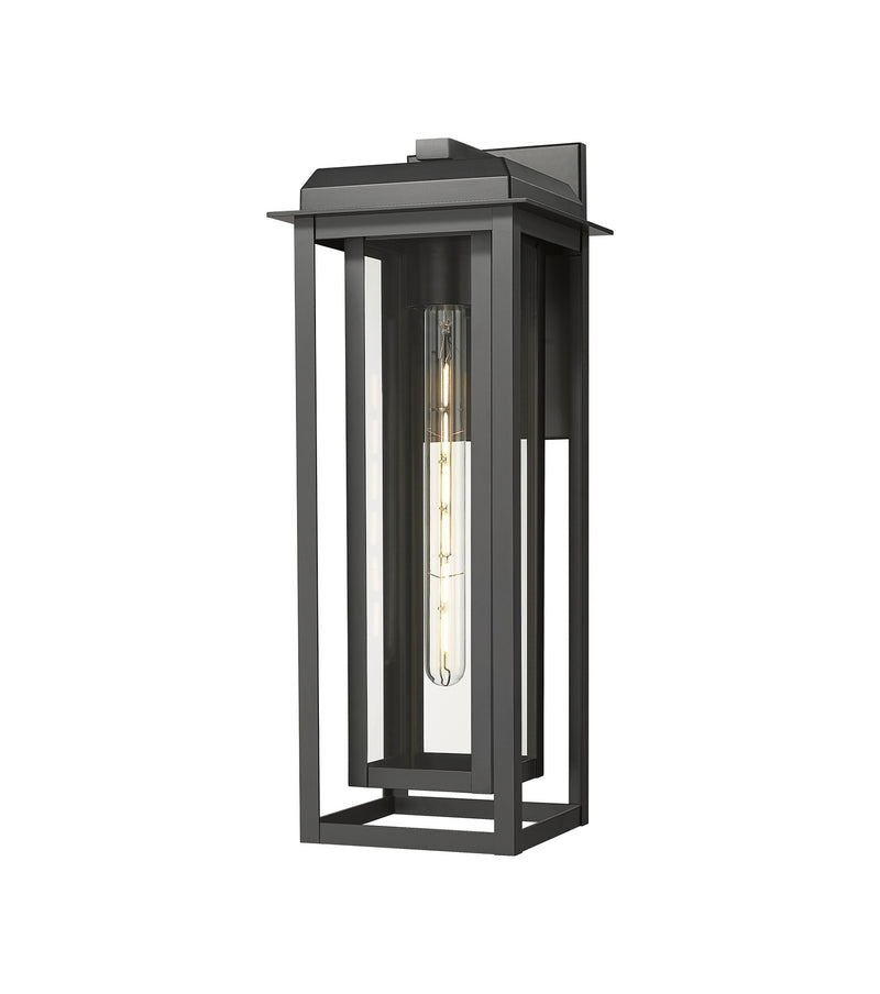 Innovations 9951-1W-BK-20-CG-BK-CL One Light Wall Sconce, Matte Black