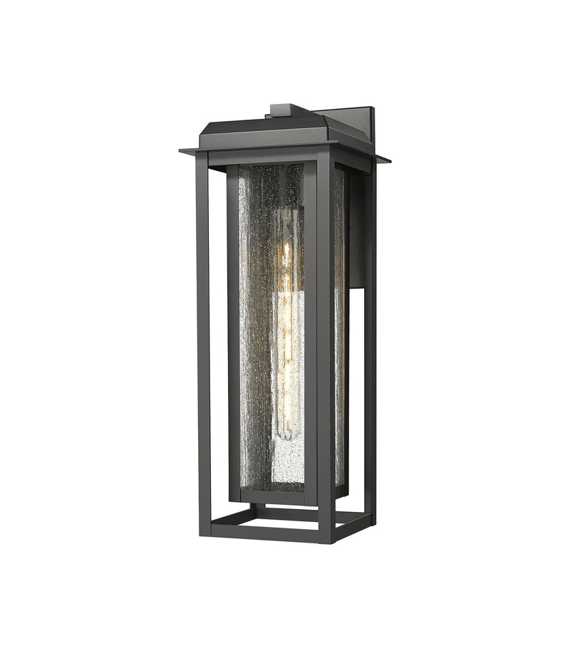 Innovations 9951-1W-BK-20-CG-BK-SDY One Light Wall Sconce, Matte Black