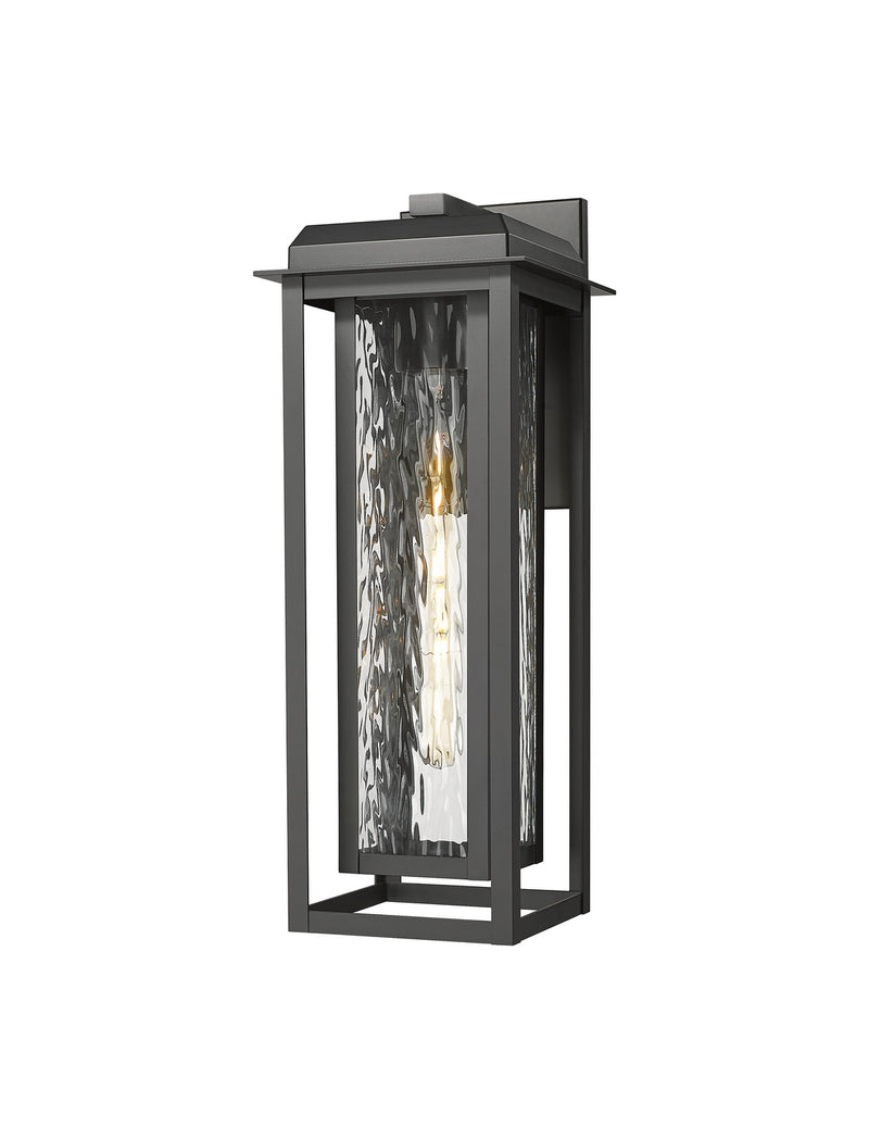 Innovations 9951-1W-BK-20-CG-BK-WG One Light Wall Sconce, Matte Black