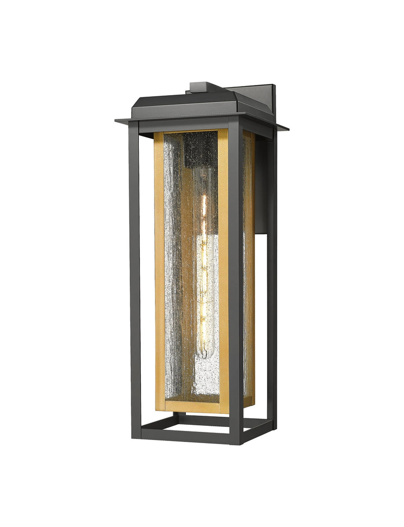 Innovations 9951-1W-BK-20-CG-BR-SDY One Light Wall Sconce, Matte Black