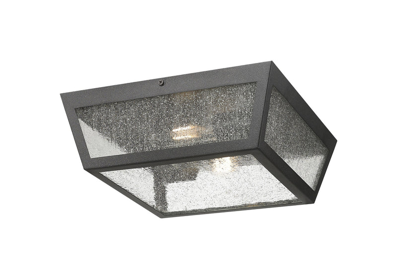 Innovations 9952-1F-BK-12-SDY Two Light Flush Mount, Matte Black