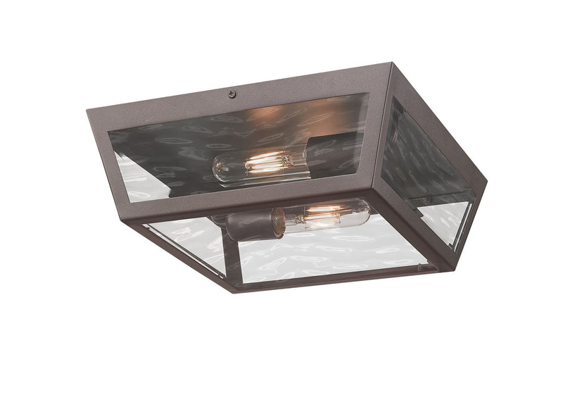 Innovations 9952-1F-BZ-12-WG Two Light Flush Mount, Bronze