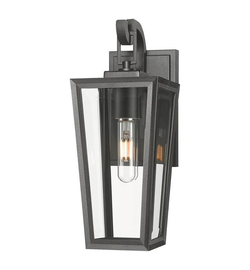 Innovations 9952-1W-BK-14-CL One Light Wall Sconce, Matte Black