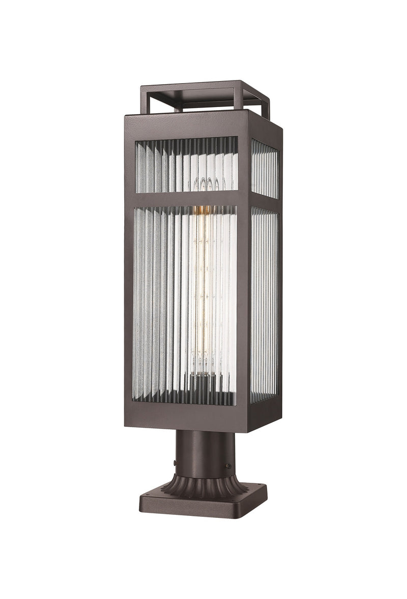 Innovations 9953-1PLT-BZ-20-SCL One Light Outdoor Post Lantern, Bronze