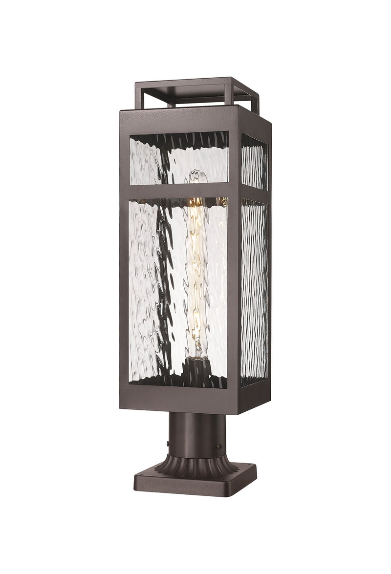Innovations 9953-1PLT-BZ-20-WG One Light Outdoor Post Lantern, Bronze