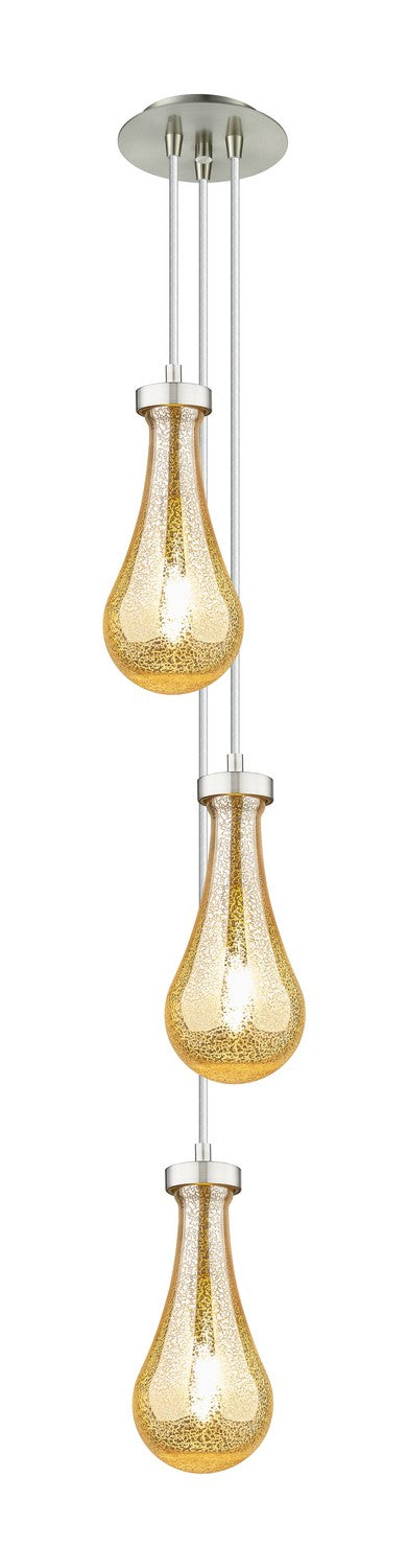 Innovations 103-451-1P-SN-G451-5ME Three Light Pendant, Brushed Satin Nickel