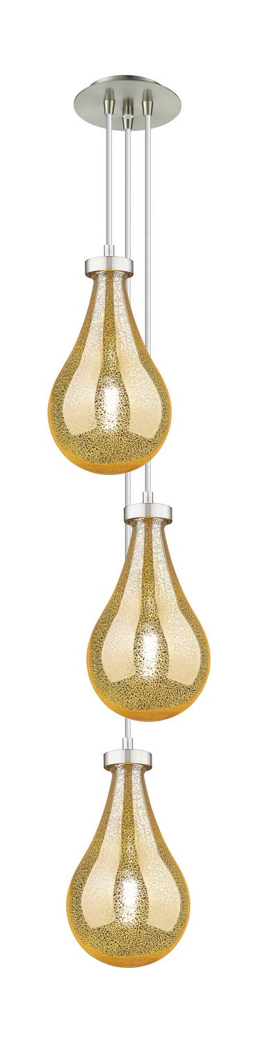 Innovations 103-451-1P-SN-G451-7ME Three Light Pendant, Brushed Satin Nickel