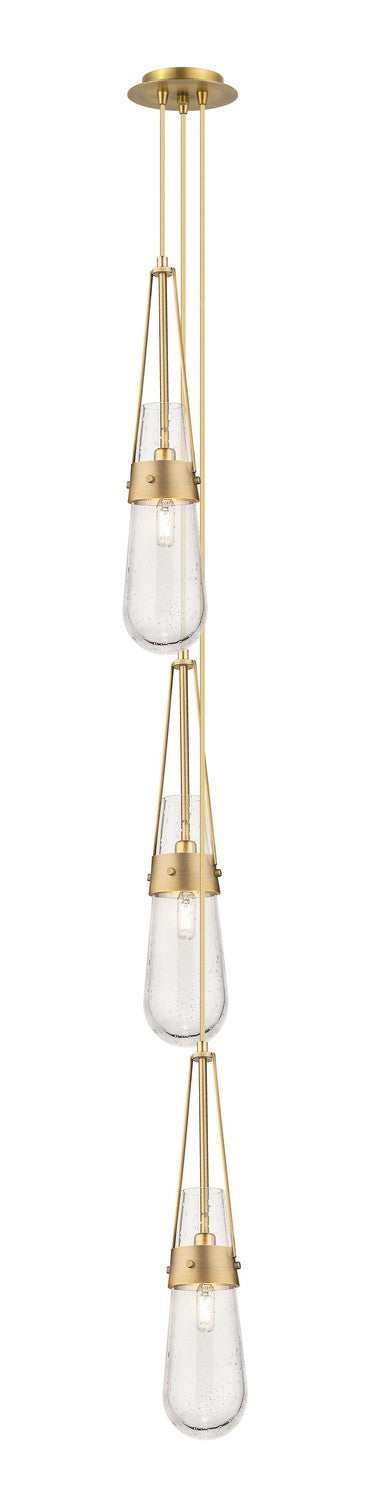 Innovations 103-452-1P-BB-G452-4SDY Three Light Pendant, Brushed Brass