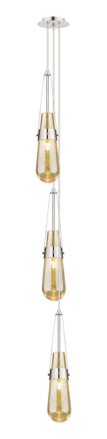 Innovations 103-452-1P-PN-G452-4ME Three Light Pendant, Polished Nickel