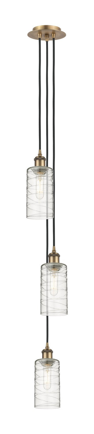 Innovations 103B-3P-BB-G434-7DE Three Light Pendant, Brushed Brass