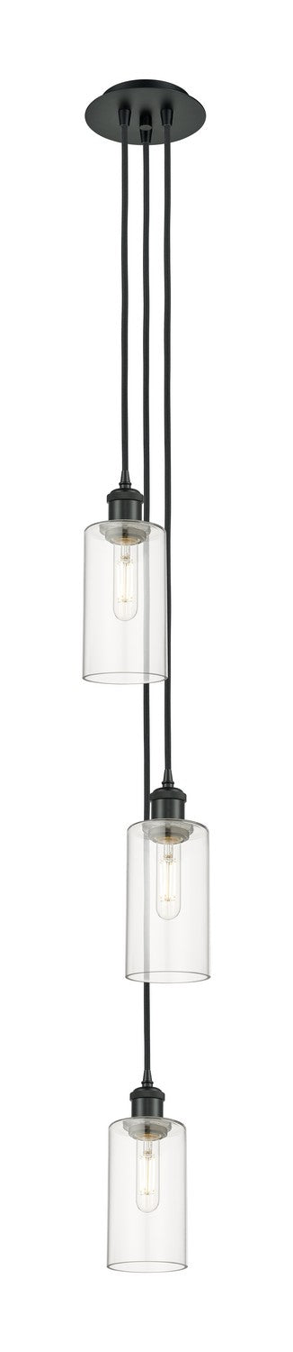 Innovations 103B-3P-BK-G434-7CL Three Light Pendant, Matte Black