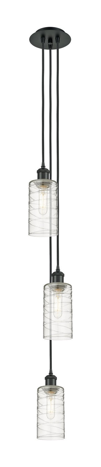 Innovations 103B-3P-BK-G434-7DE Three Light Pendant, Matte Black