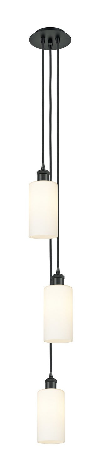 Innovations 103B-3P-BK-G434-7WH Three Light Pendant, Matte Black