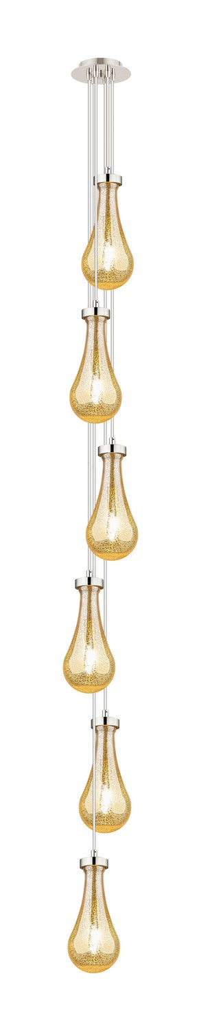 Innovations 106-451-1P-PN-G451-5ME Six Light Pendant, Polished Nickel
