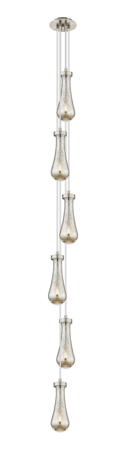Innovations 106-451-1P-SN-G451-4ME Six Light Pendant, Brushed Satin Nickel