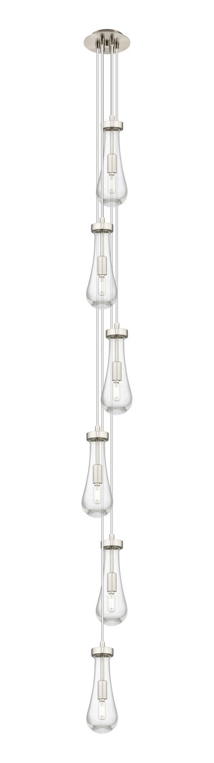 Innovations 106-451-1P-SN-G451-4SDY Six Light Pendant, Brushed Satin Nickel