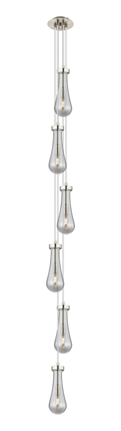 Innovations 106-451-1P-SN-G451-4SM Six Light Pendant, Brushed Satin Nickel