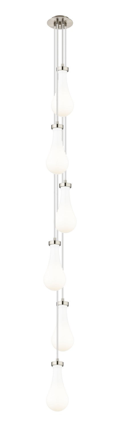 Innovations 106-451-1P-SN-G451-5GWH Six Light Pendant, Brushed Satin Nickel