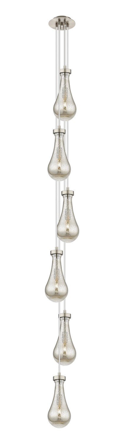 Innovations 106-451-1P-SN-G451-5ME Six Light Pendant, Brushed Satin Nickel